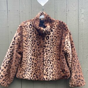Faux leopard jacket. Like new.